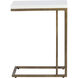 Sawyer 26 X 19.75 inch Antique Brass / White Outdoor End Table
